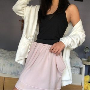 pastel pink pocket skirt